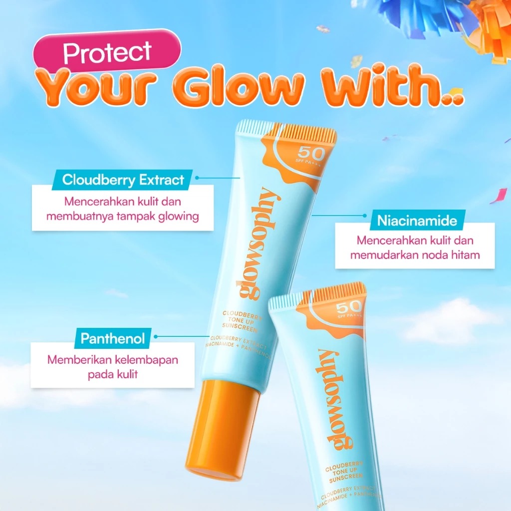 Glowsophy Cloudberry Tone Up Sunscreen SPF50 PA+++ 15ml