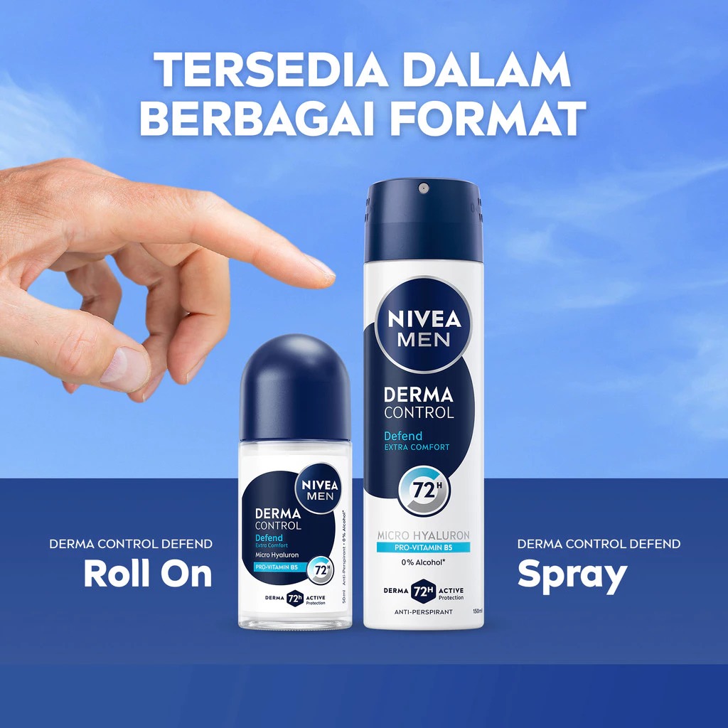 Nivea Deodorant Roll On Derma Series 50ml - Defend MEN (Pro-Vitamin B5)