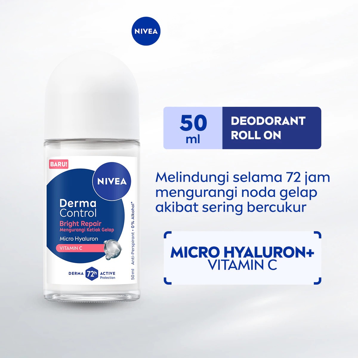 Nivea Deodorant Roll On Derma Series 50ml - Bright Repair (Vitamin C)