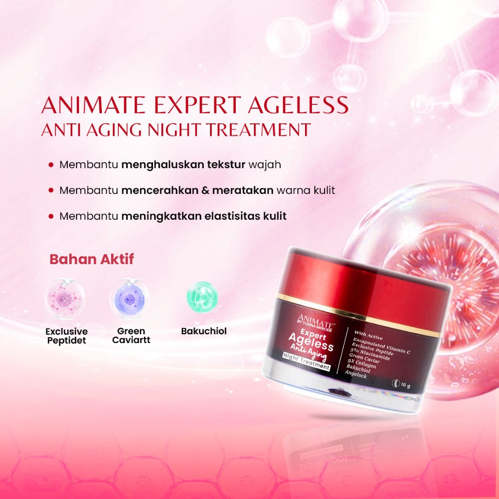 Paket Animate Expert Ageless Anti Aging Series 5in1 (Merah)