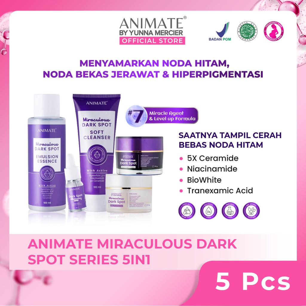 Paket Animate Miraculous Dark Spot Series 5in1 (Ungu) Paket Animate Miraculous Dark Spot Series 5in1 (Ungu)