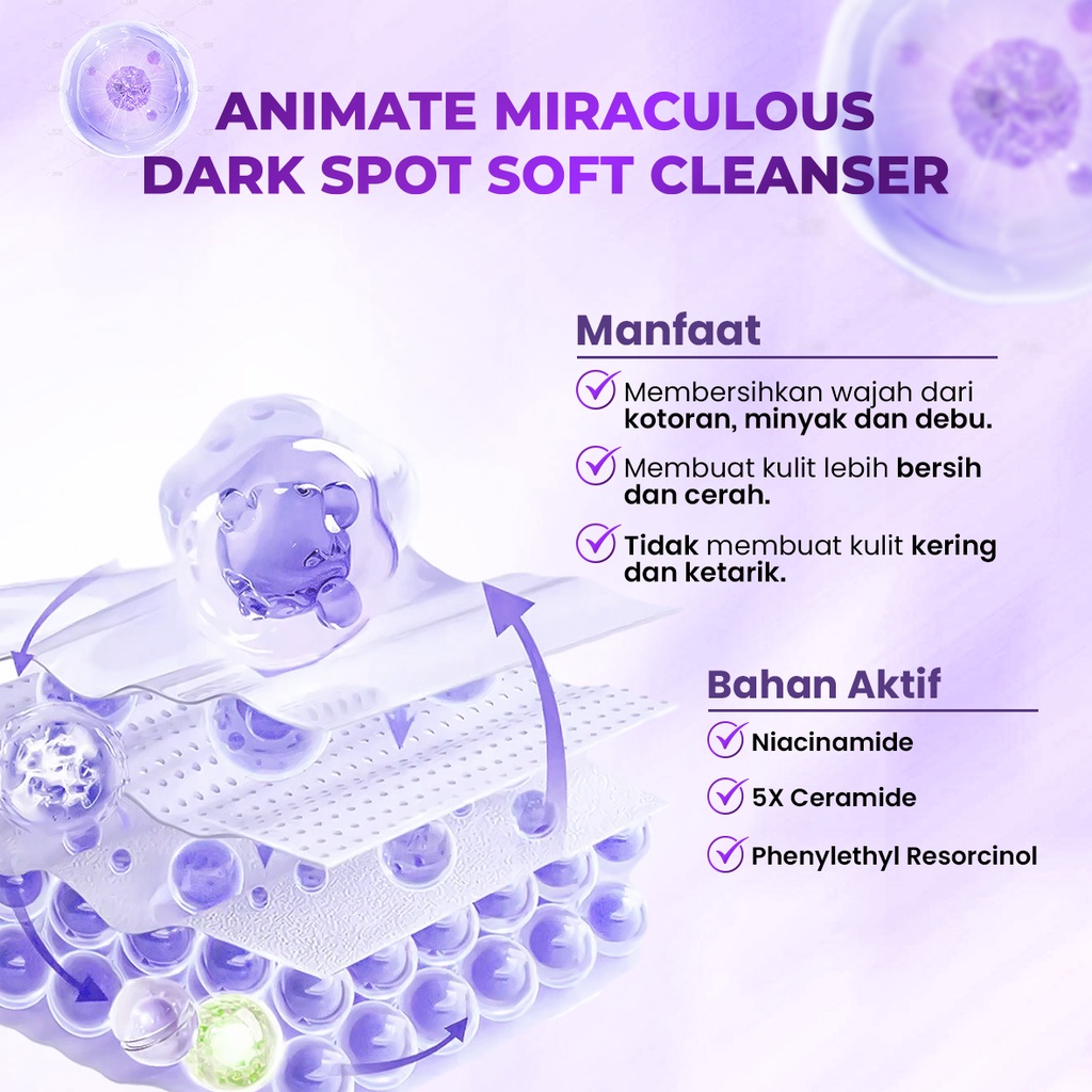 Paket Animate Miraculous Dark Spot Series 5in1 (Ungu) Paket Animate Miraculous Dark Spot Series 5in1 (Ungu)