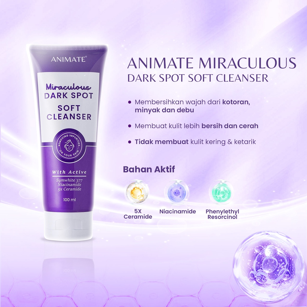 Paket Animate Miraculous Dark Spot Series 5in1 (Ungu) Paket Animate Miraculous Dark Spot Series 5in1 (Ungu)