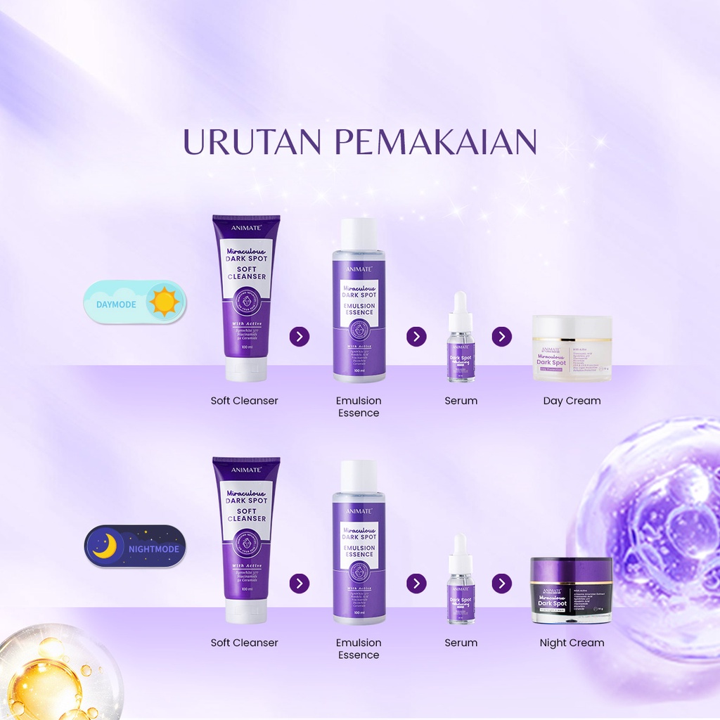 Paket Animate Miraculous Dark Spot Series 5in1 (Ungu) Paket Animate Miraculous Dark Spot Series 5in1 (Ungu)