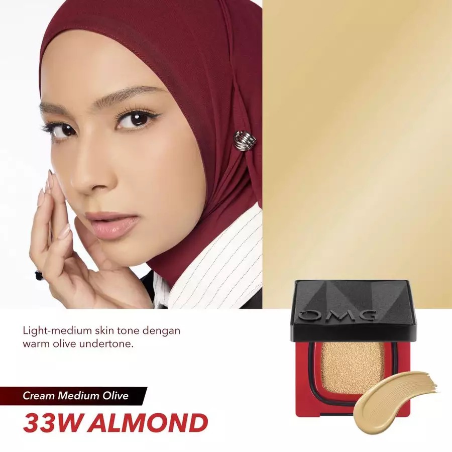 Oh My Glam Ultimatte Power Cushion 11gr - 33W Almond (OMG)