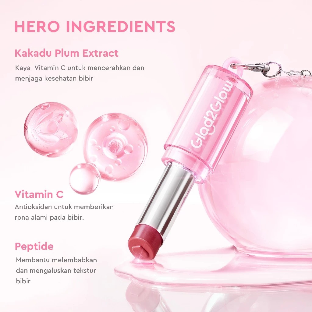 Glad 2 Glow Glowy Tint Lip Balm 3g - 02 Cherry Fizz