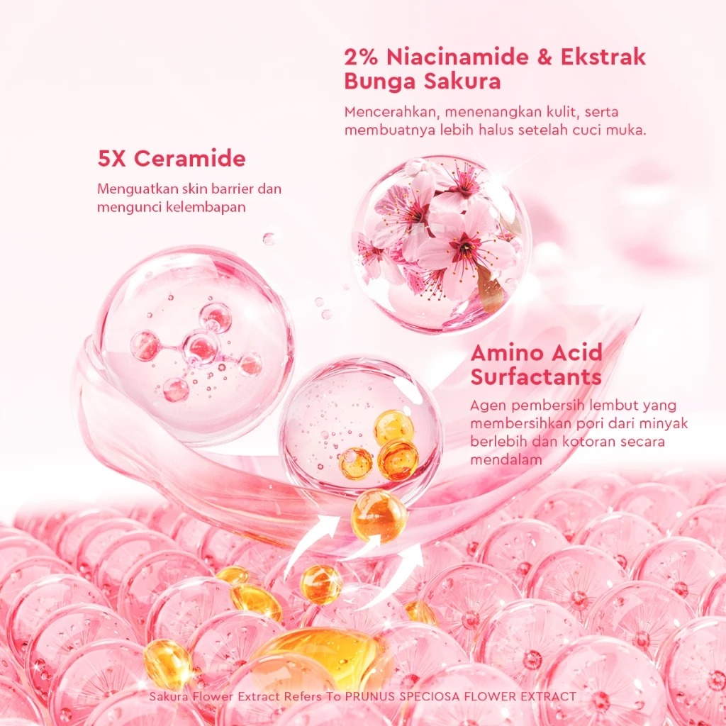 Glad 2 Glow Cleanser - Niacinamide Serum Facial Wash Instant Glow 70gr