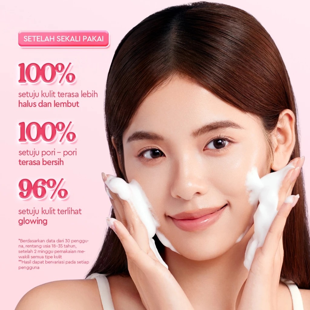 Glad 2 Glow Cleanser - Niacinamide Serum Facial Wash Instant Glow 70gr
