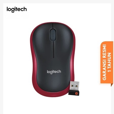 LOGITECH M185 Mouse Wireless - Red