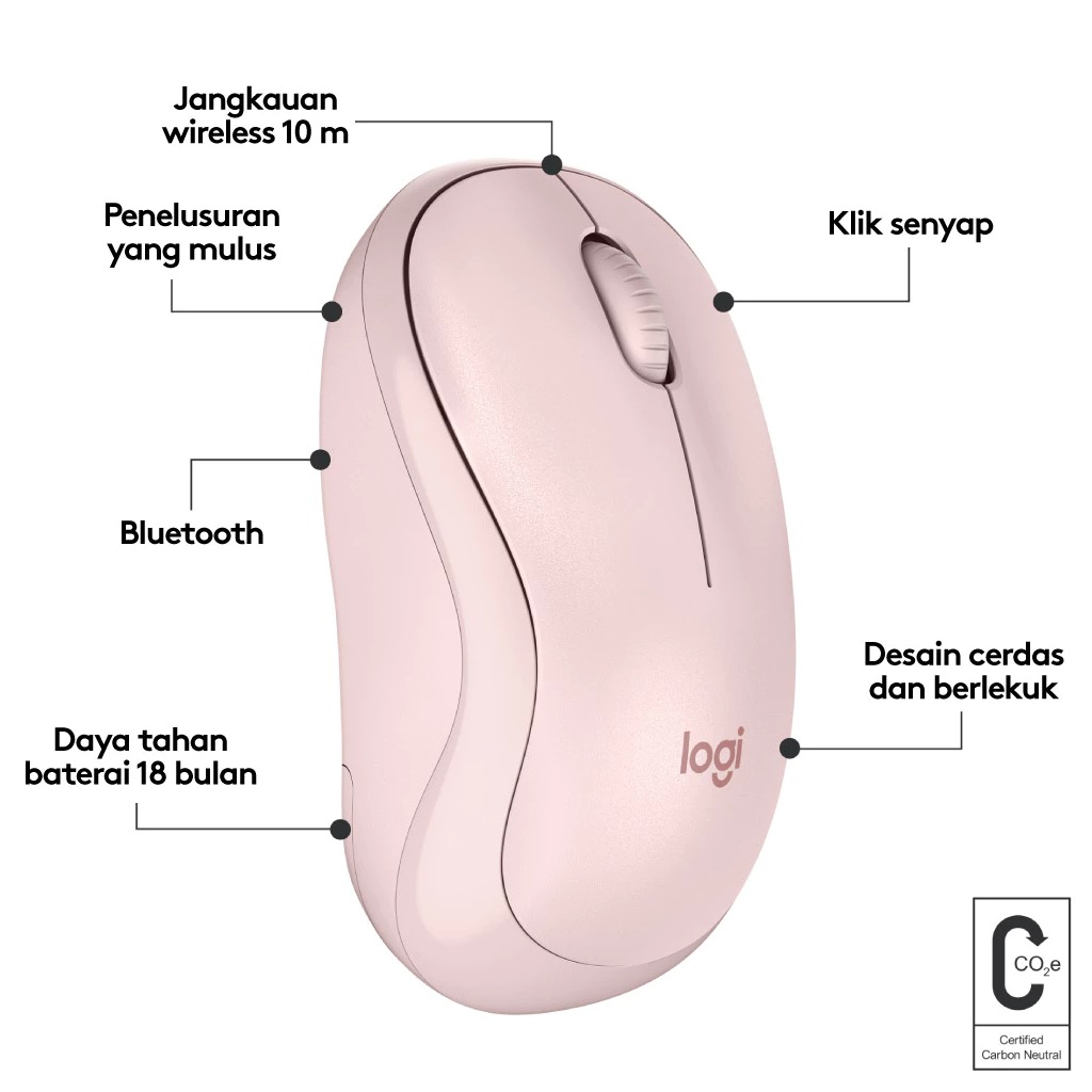 LOGITECH M240 Silent Mouse Wireless - White