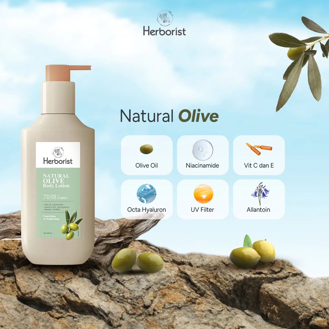 Herborist Body Lotion 200ml - Natural Olive