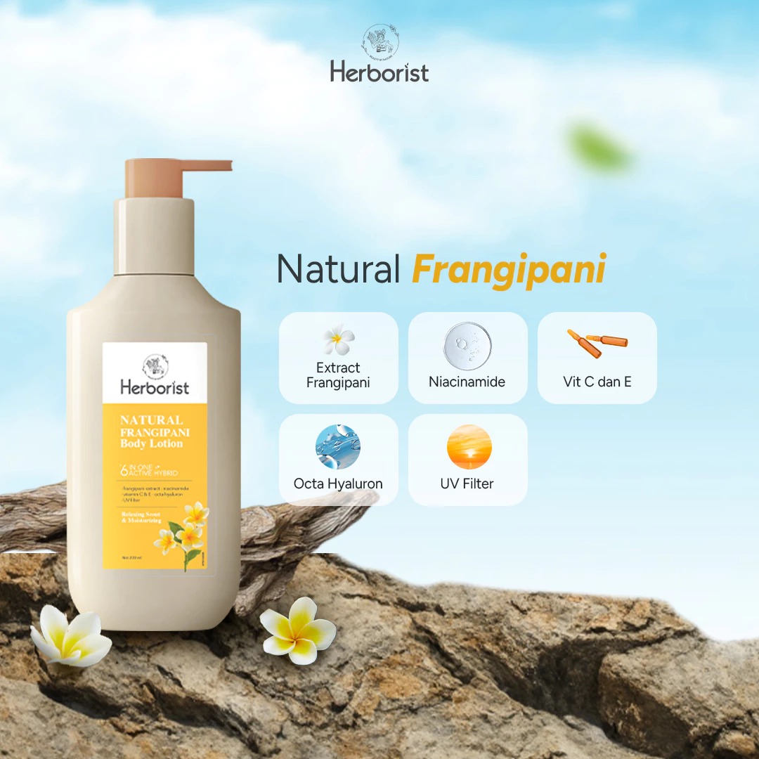 Herborist Body Lotion 200ml - Natural Frangipani