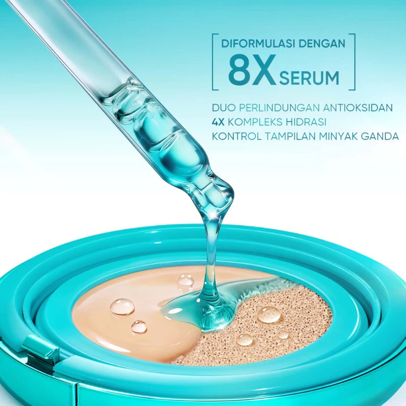 Skintific Perfect Stay Serum Matte Cushion 11gr - 2NC Ivory