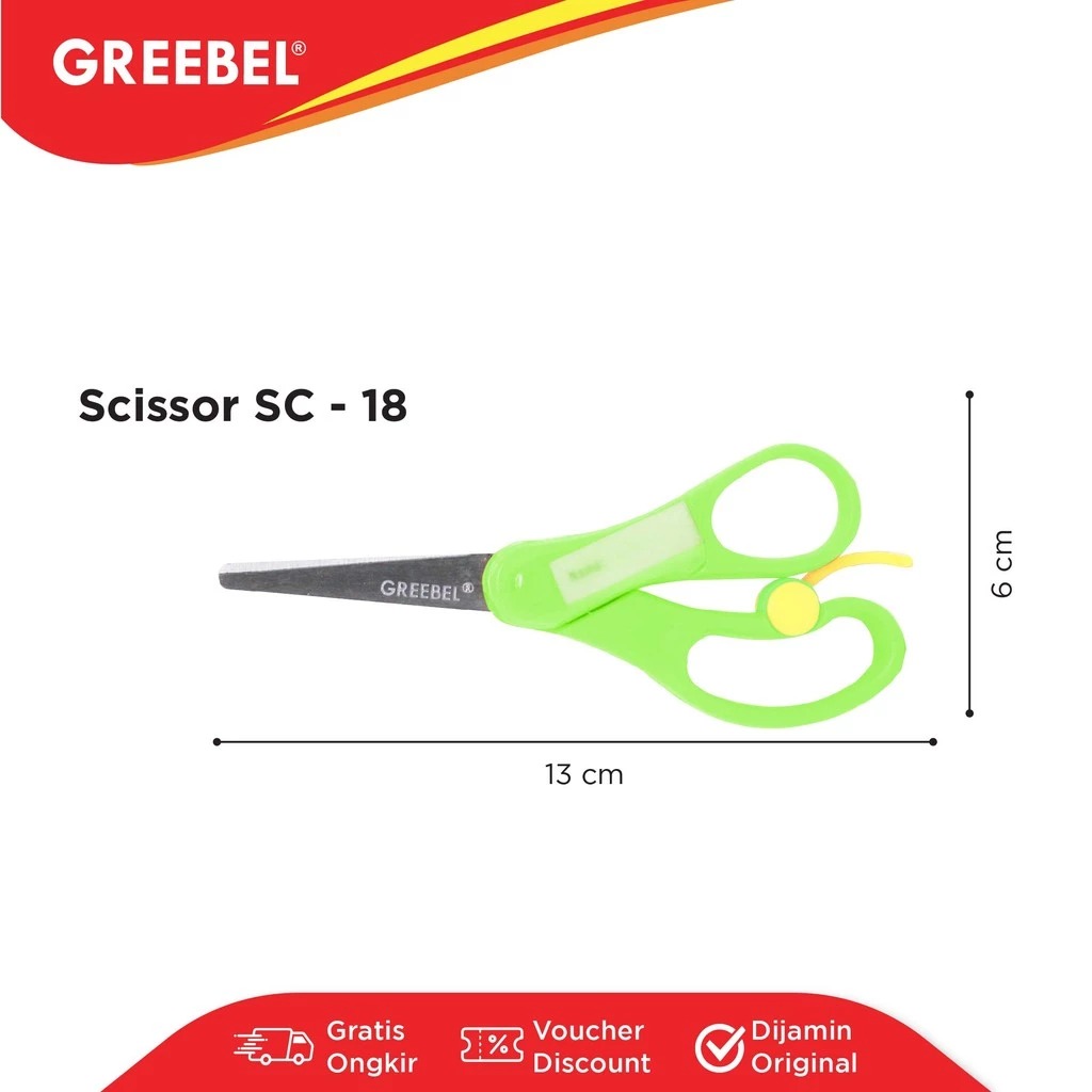 GREEBEL Gunting Mini Stainless Steel - SC18 (Gunting Karakter Lucu)