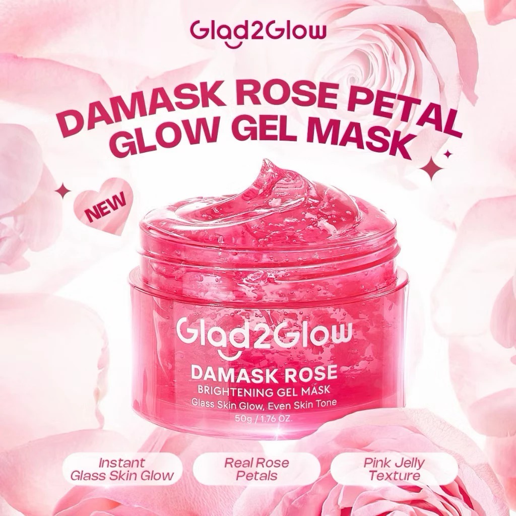 Glad 2 Glow Gel Mask - Damask Rose Brightening 50gr