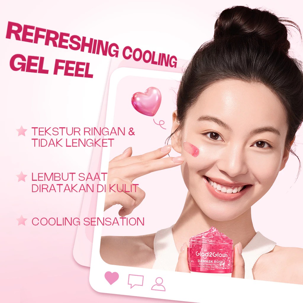 Glad 2 Glow Gel Mask - Damask Rose Brightening 50gr
