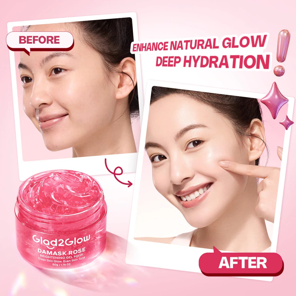 Glad 2 Glow Gel Mask - Damask Rose Brightening 50gr