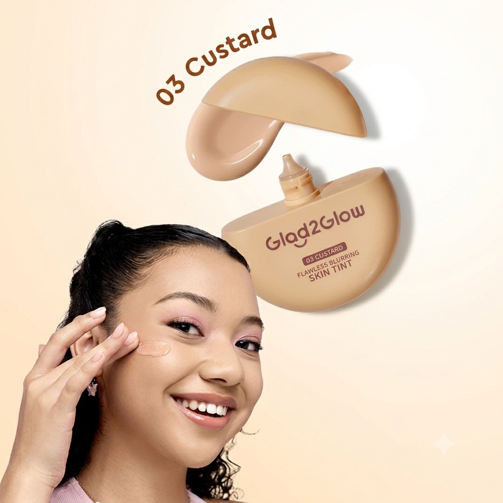 Glad 2 Glow Flawless Blurring Skin Tint 15gr - 03 Custard
