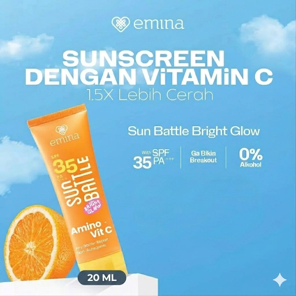 Emina Sun Battle Bright Glow SPF 35 PA+++ 20ml