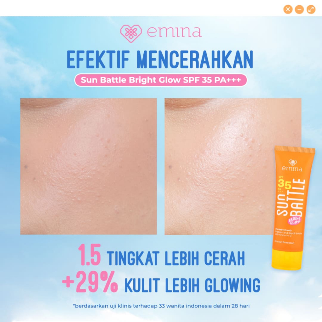 Emina Sun Battle Bright Glow SPF 35 PA+++ 20ml
