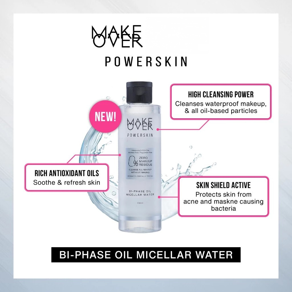 Make Over Powerskin Bi-Phase Oil Micellar Water 200ml