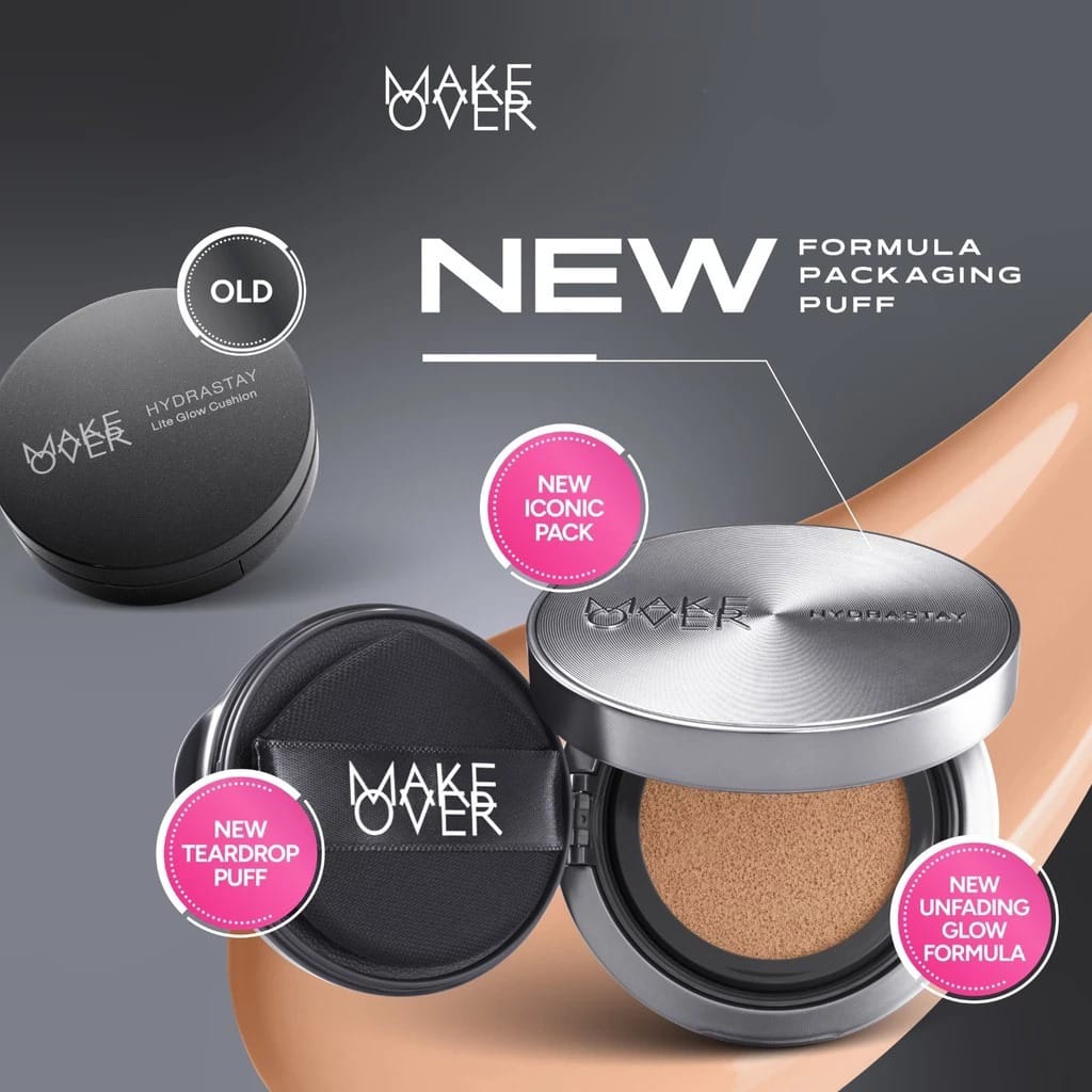 Make Over Hydrastay Prismatic Glass Cushion 24H Strongwear 12gr - W32 Warm Beige