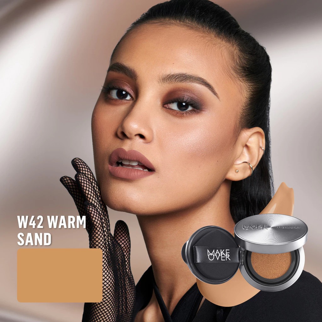 Make Over Hydrastay Prismatic Glass Cushion 24H Strongwear 12gr - W42 Warm Sand