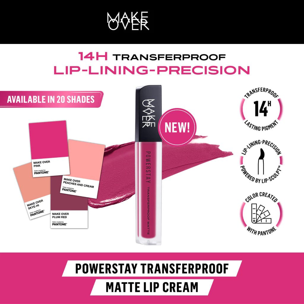 Make Over Powerstay Transferproof Matte Lip Cream - B06 Powerful