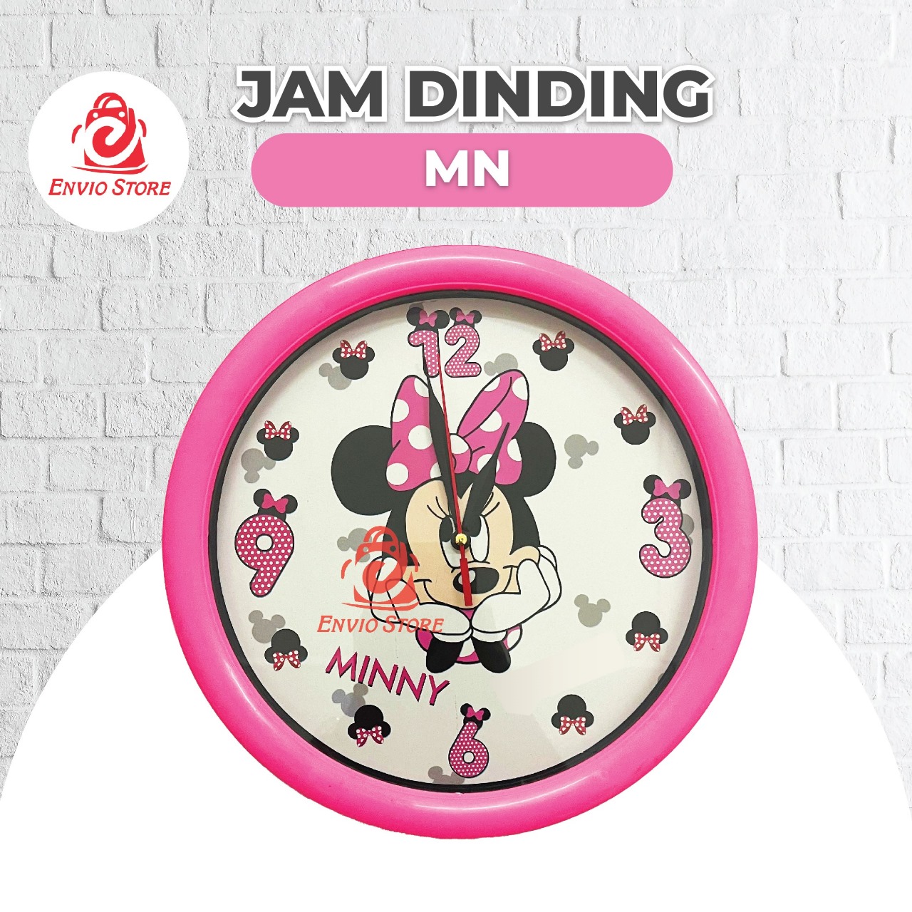 Jam Dinding Karakter 28cm - Minnie Mouse (MN)