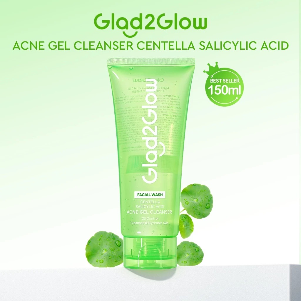 Glad 2 Glow Cleanser - Centella Salicylic Acid Acne Gel 150ml