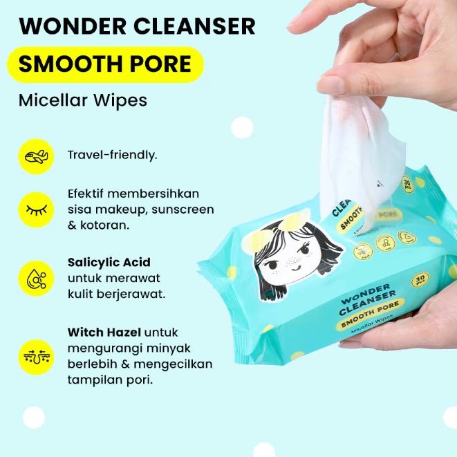 Wonder Wipes - Wonder Cleanser Smooth Pore Micellar Wipes 15pcs