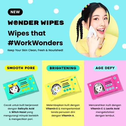 Wonder Wipes - Wonder Cleanser Smooth Pore Micellar Wipes 15pcs