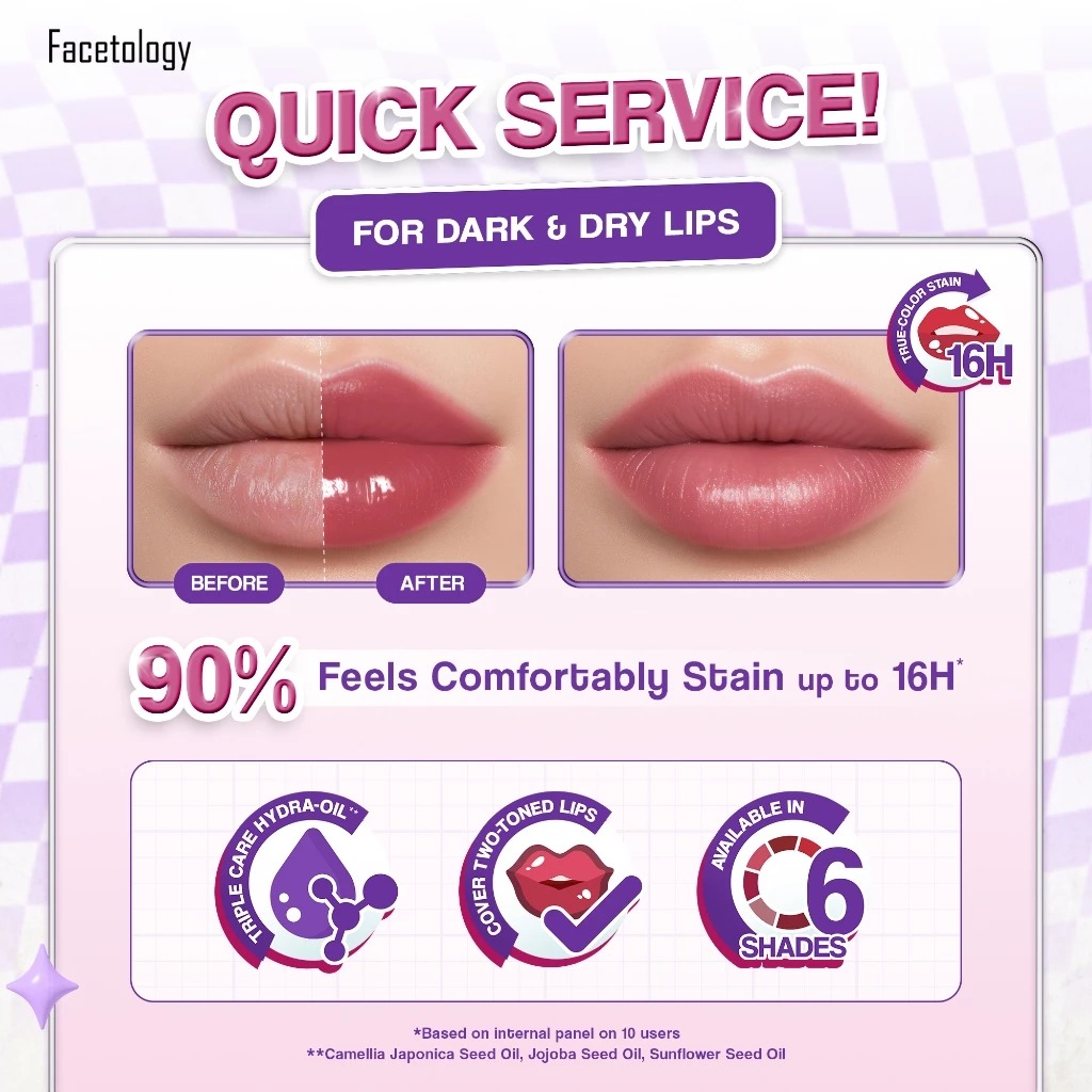 Facetology Glassy Spill The Tint 2.5gr - 04 Berry Mauve