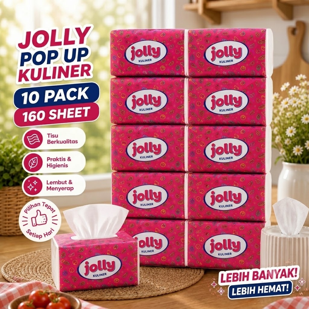 (Isi 10) Tissue Jolly Facial Pop Up 160s