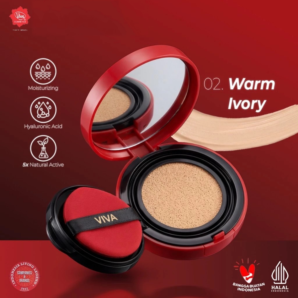 Viva Velvet Cushion SPF50+ PA++++ 13gr - 02 Warm Ivory