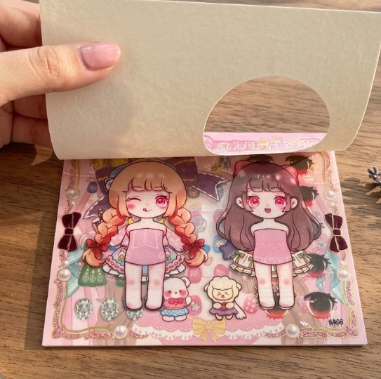 Buku Stiker MINI Dress Up CUTE GIRL Series (B001A) - PINK
