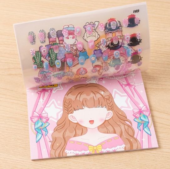 Buku Stiker MINI Dress Up CUTE GIRL Series (B001D) - HIJAU