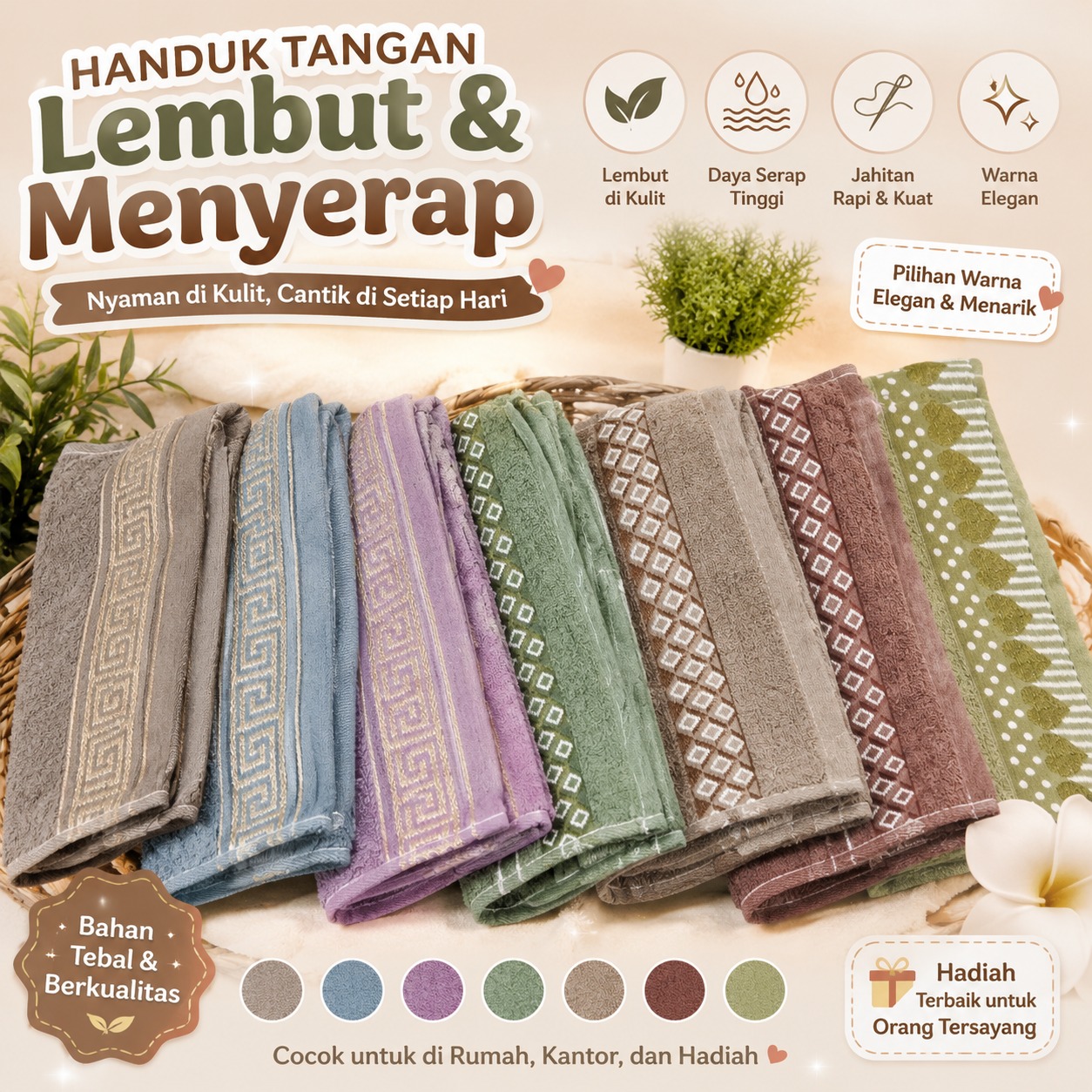 Handuk Sport Katun Kecil 35x75cm