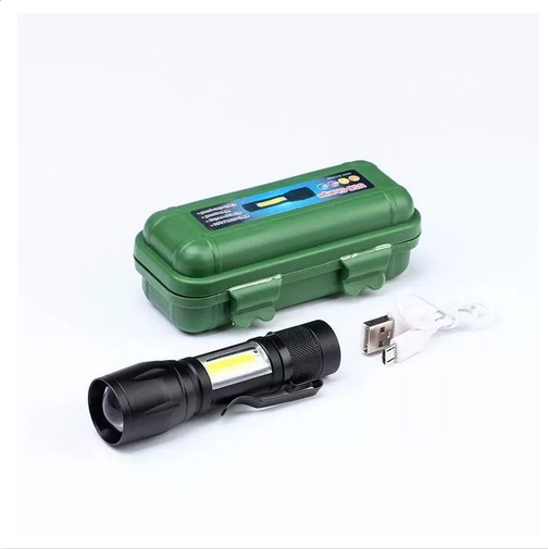 Senter Mini LED 511 XT USB Rechargeable + Free Box