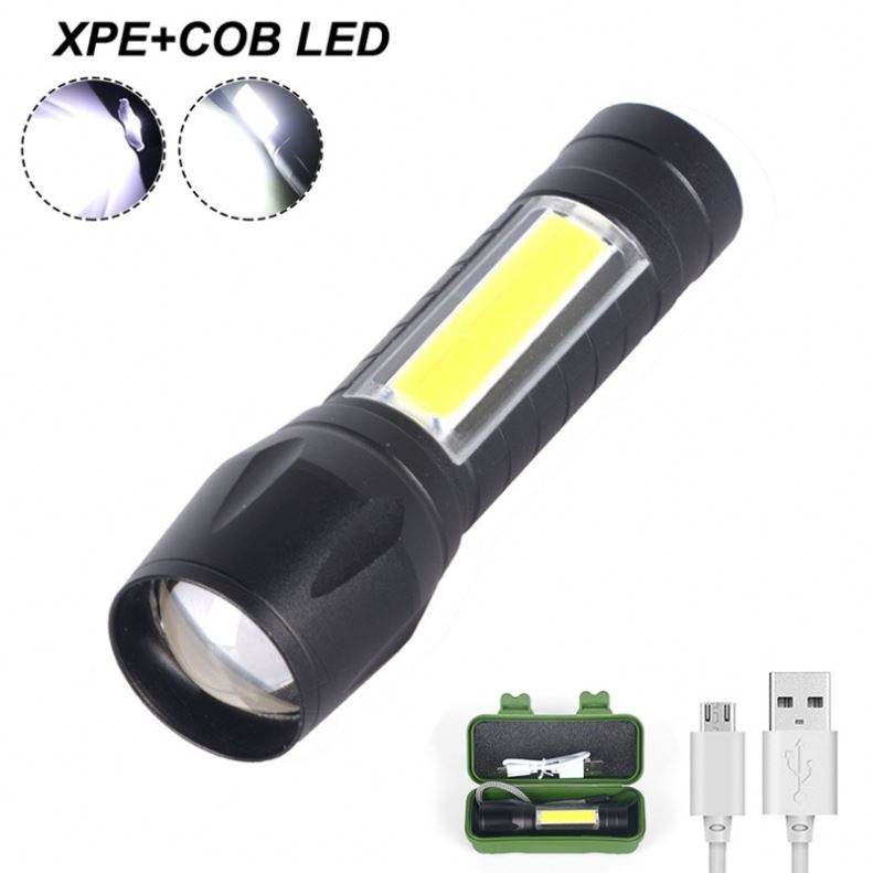Senter Mini LED 511 XT USB Rechargeable + Free Box