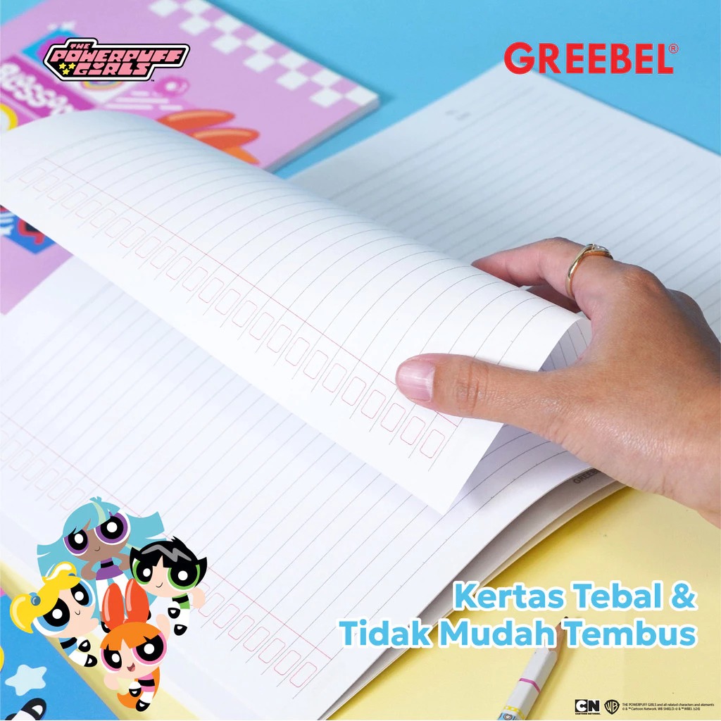 GREEBEL Buku Tulis 38 Lembar Power Puff Girl (GBPPG - 3802) - (A5 210x160mm)