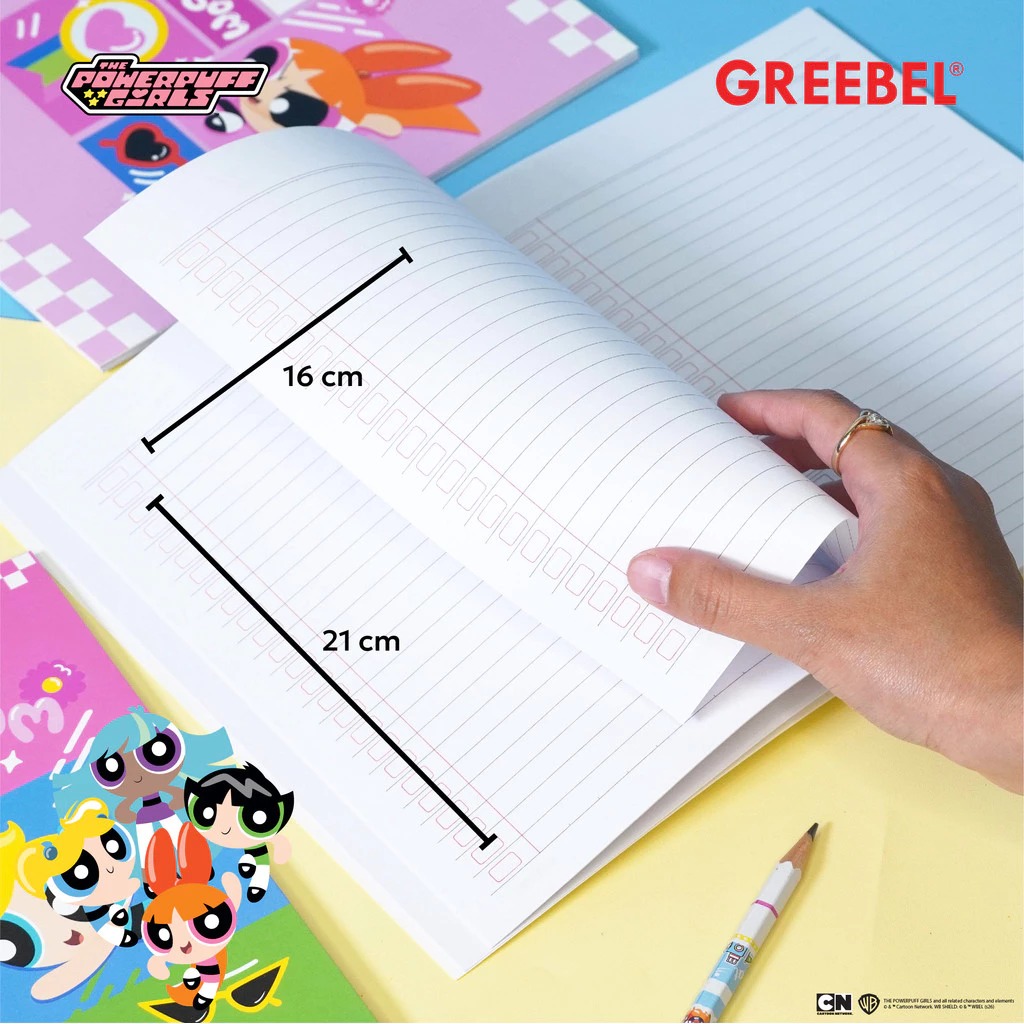 GREEBEL Buku Tulis 38 Lembar Power Puff Girl (GBPPG - 3802) - (A5 210x160mm)