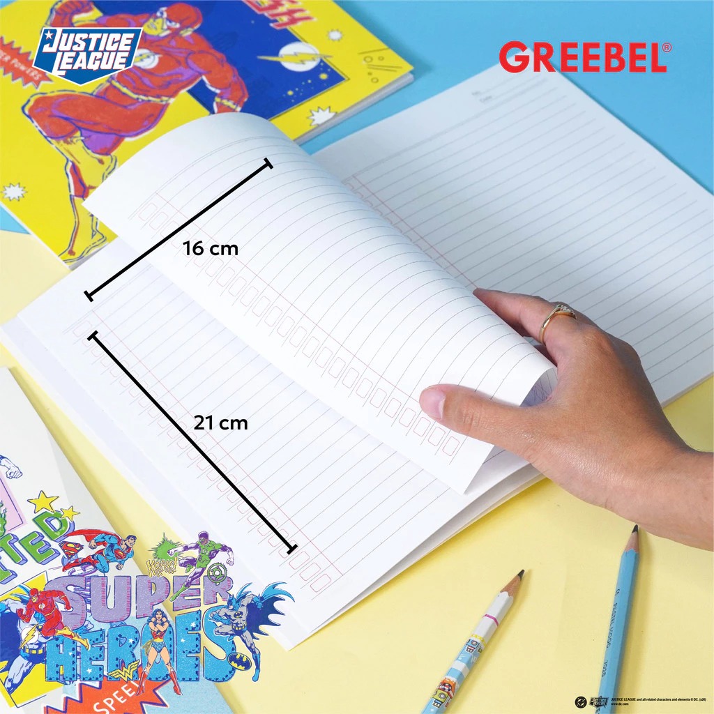 GREEBEL Buku Tulis 38 Lembar Justice League (GBJL - 3802) - (A5 210x160mm)