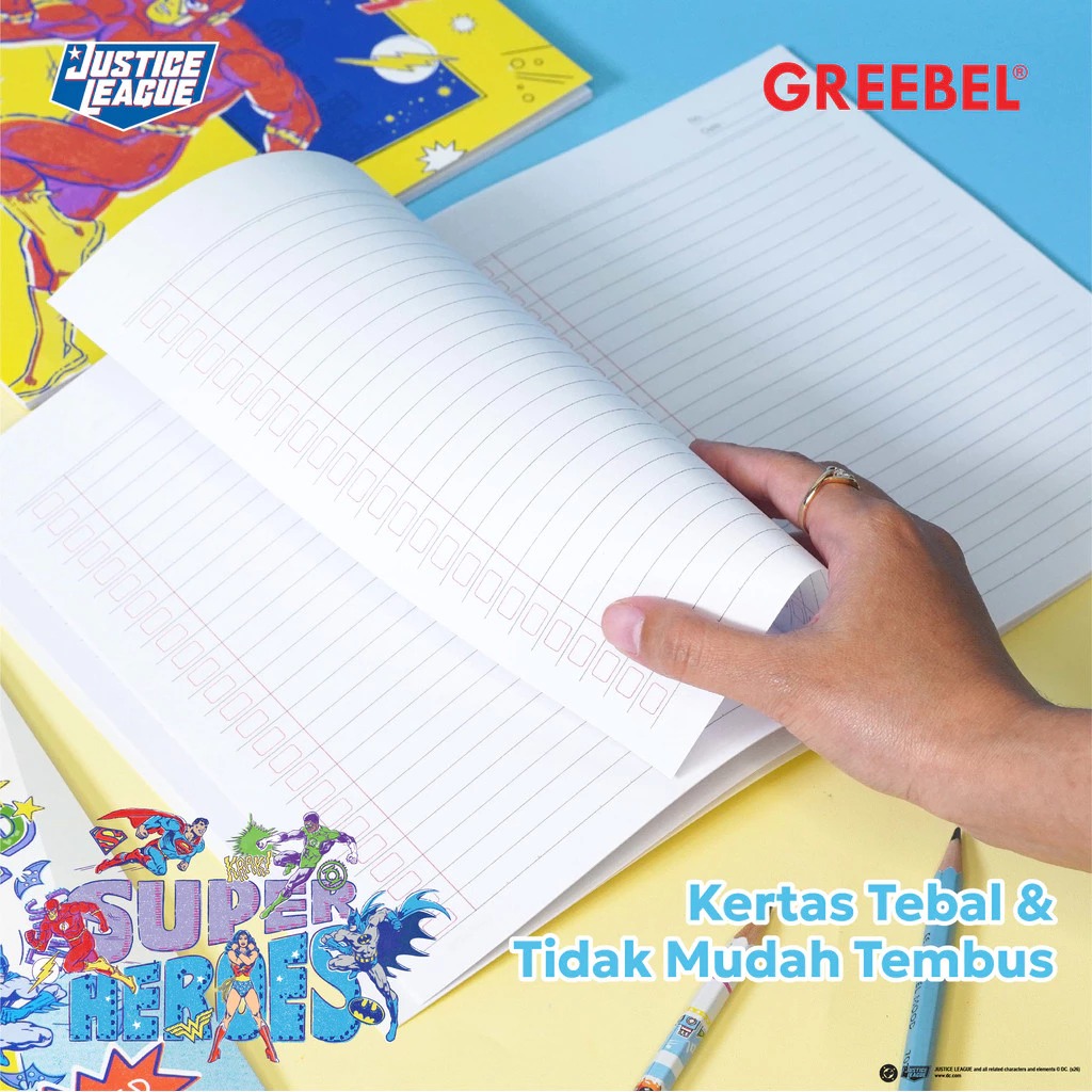 GREEBEL Buku Tulis 38 Lembar Justice League (GBJL - 3802) - (A5 210x160mm)