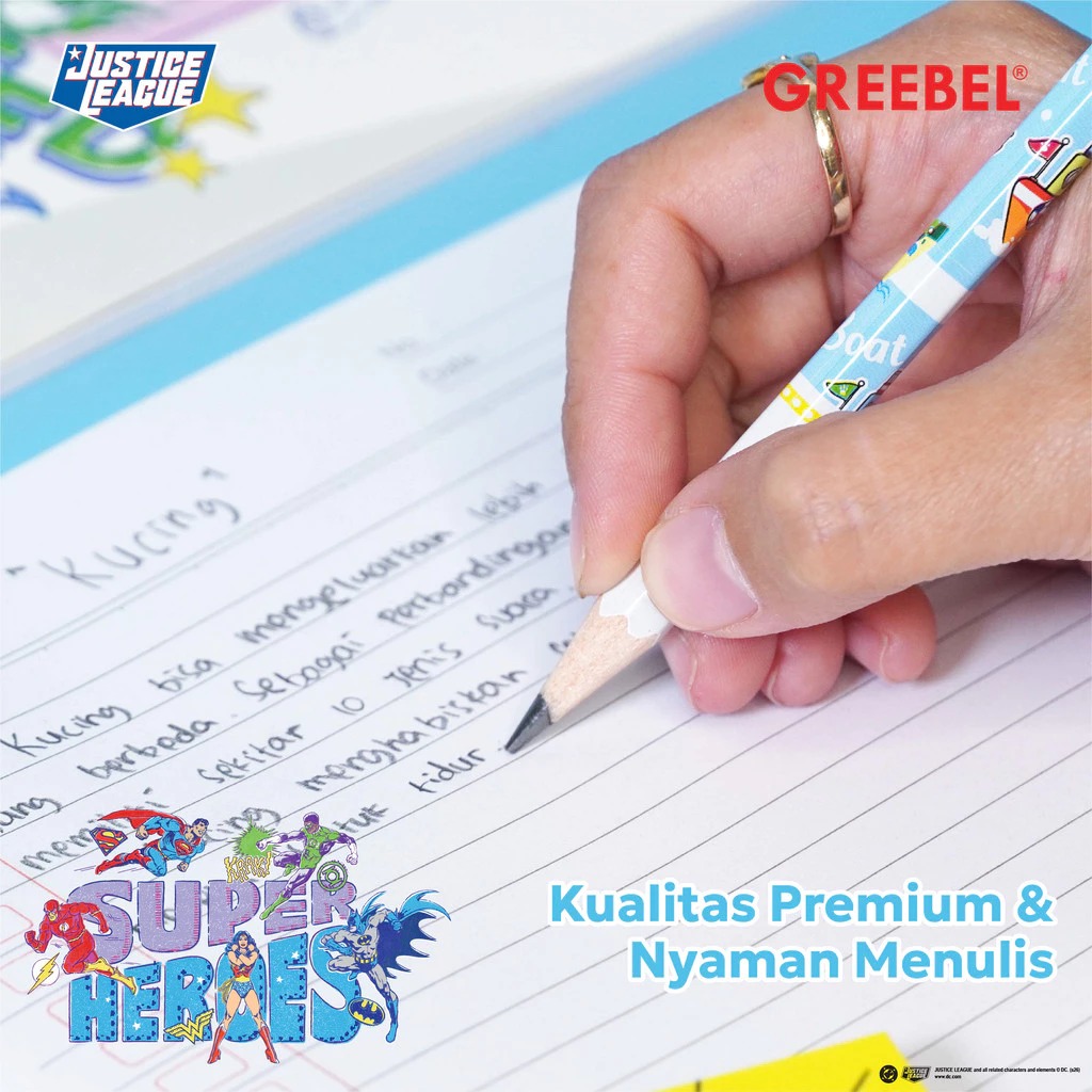 GREEBEL Buku Tulis 38 Lembar Justice League (GBJL - 3802) - (A5 210x160mm)
