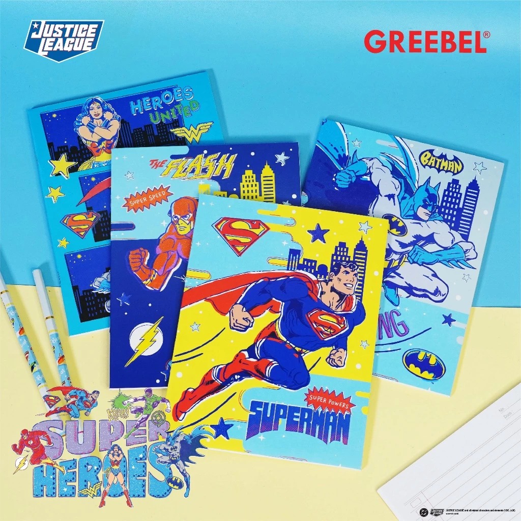 GREEBEL Buku Tulis 38 Lembar Justice League (GBJL - 3802) - (A5 210x160mm)