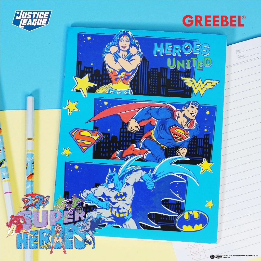 GREEBEL Buku Tulis 38 Lembar Justice League (GBJL - 3802) - (A5 210x160mm)