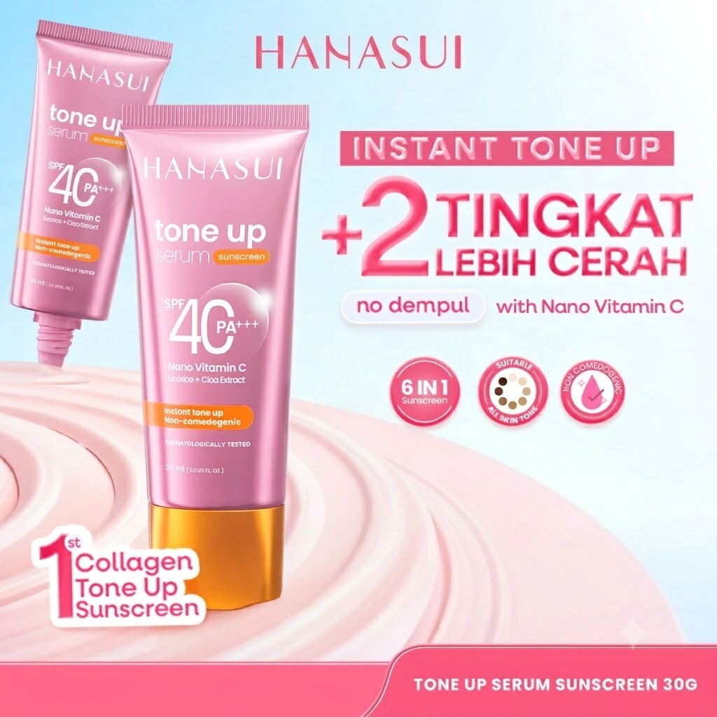 Hanasui Tone Up Serum Sunscreen SPF40 PA+++ 30ml Hanasui Tone Up Serum Sunscreen SPF40 PA+++ 30ml