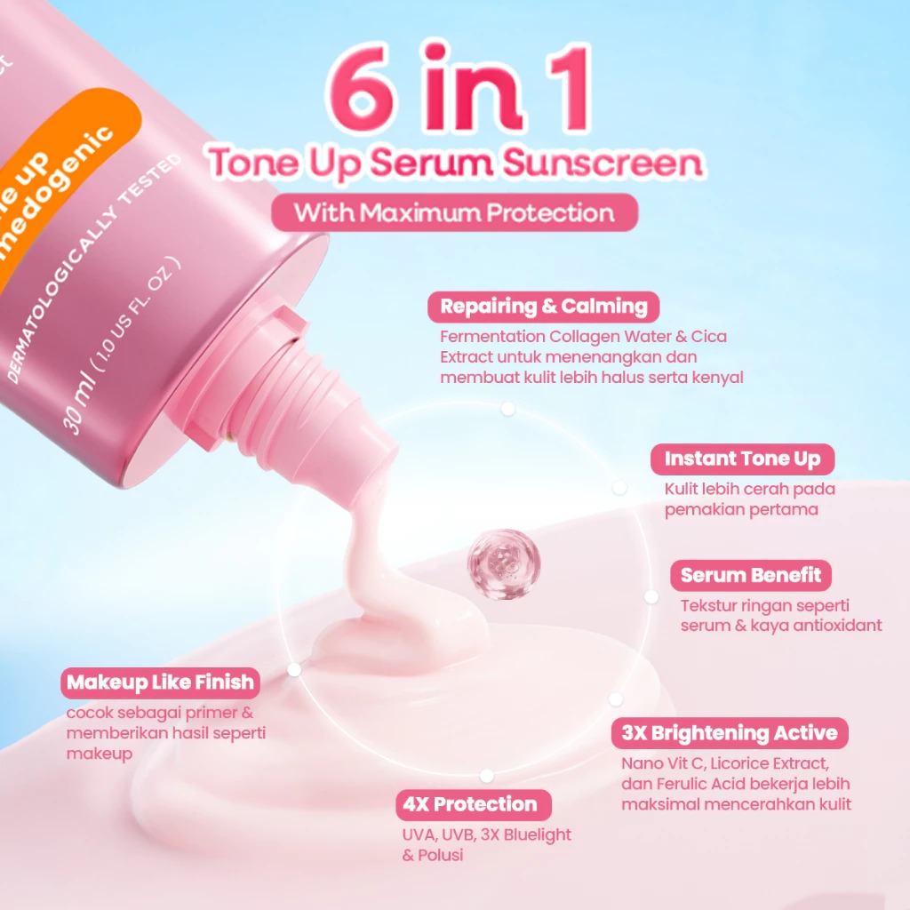 Hanasui Tone Up Serum Sunscreen SPF40 PA+++ 30ml