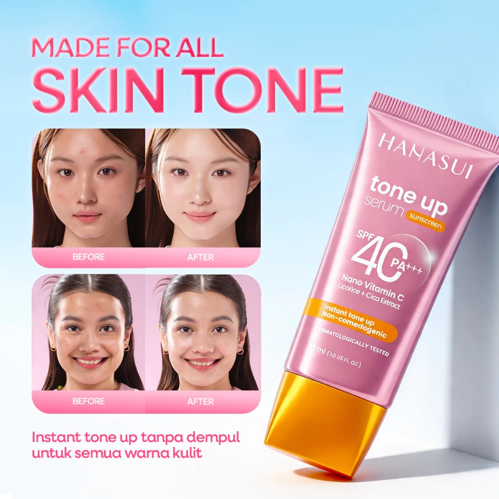 Hanasui Tone Up Serum Sunscreen SPF40 PA+++ 30ml